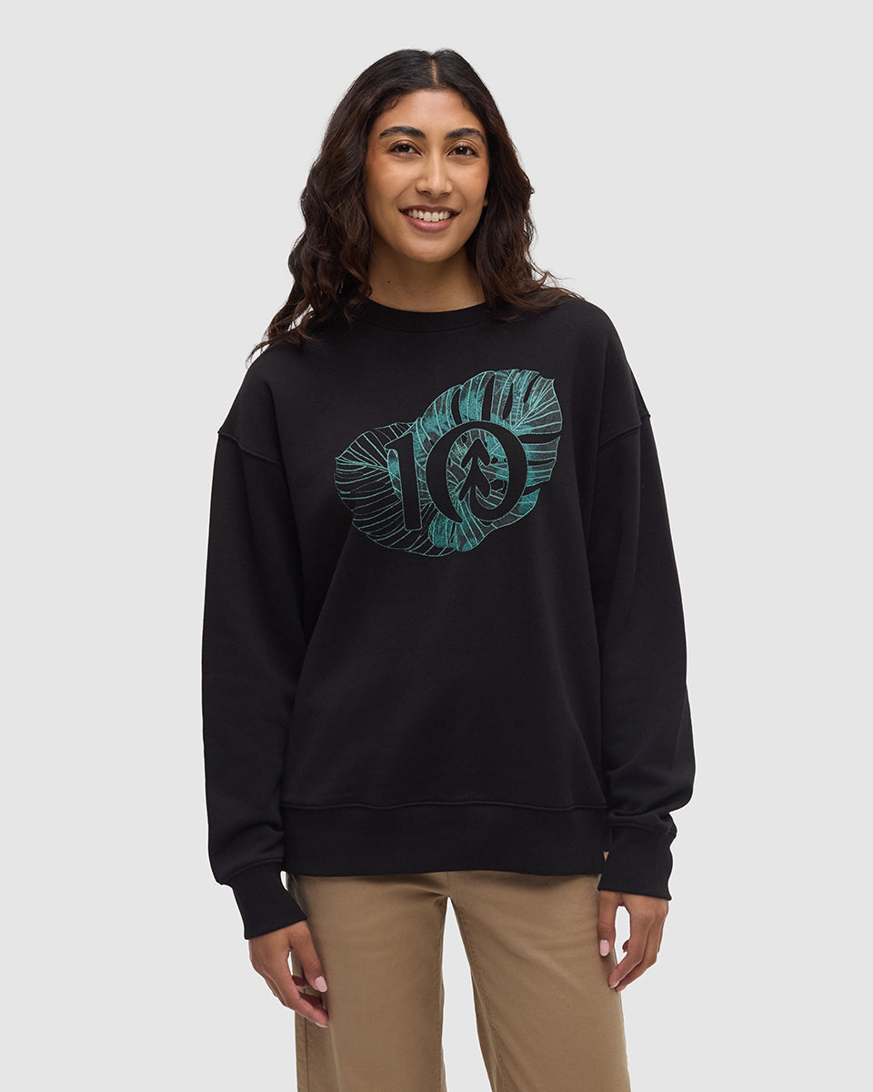 Tentree Women's Amazon Greenery Relaxed Logo Crew