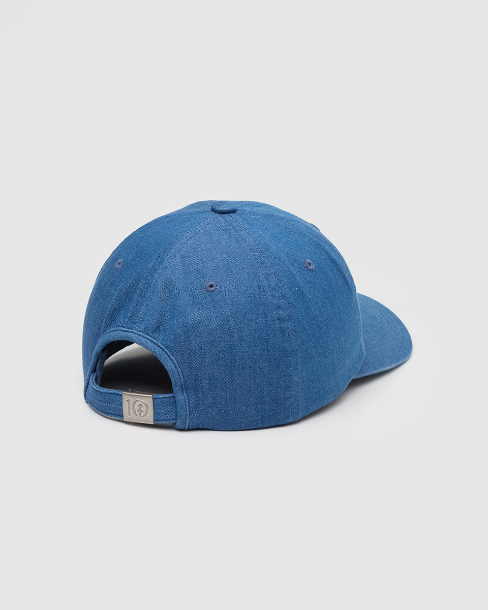 Tentree Accessories Embroidered Denim Peak Hat
