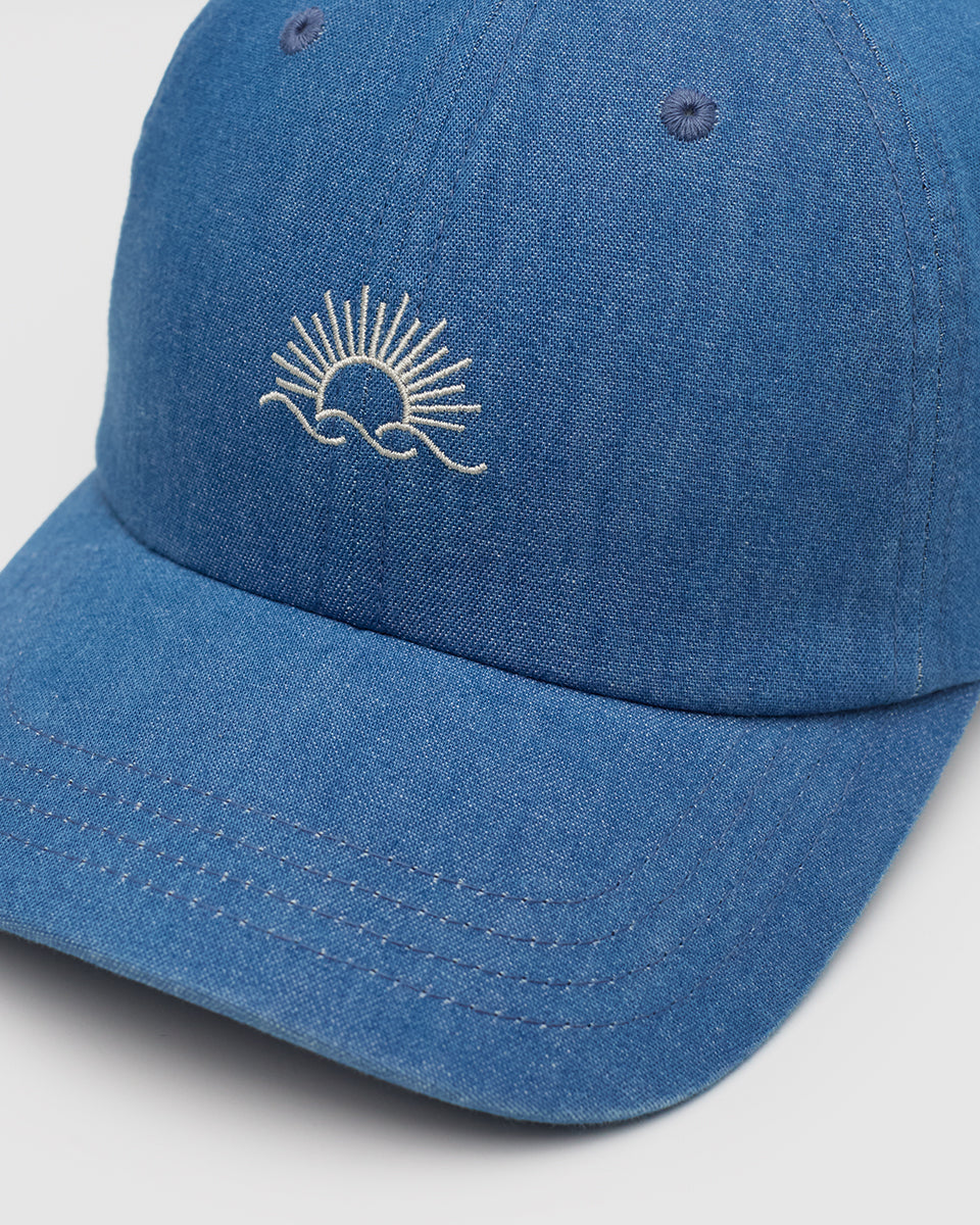 Tentree Accessories Embroidered Denim Peak Hat