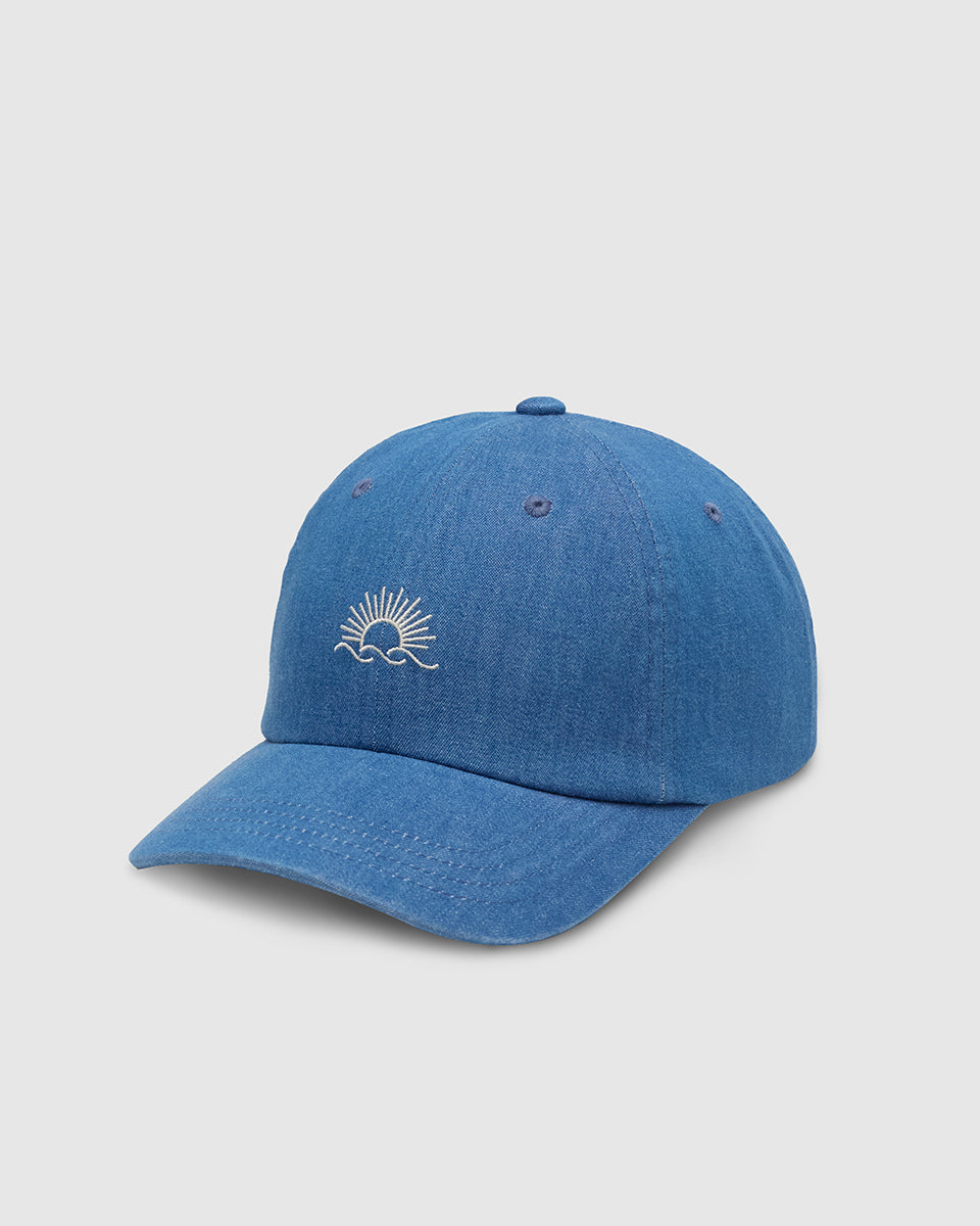 Tentree Accessories Embroidered Denim Peak Hat