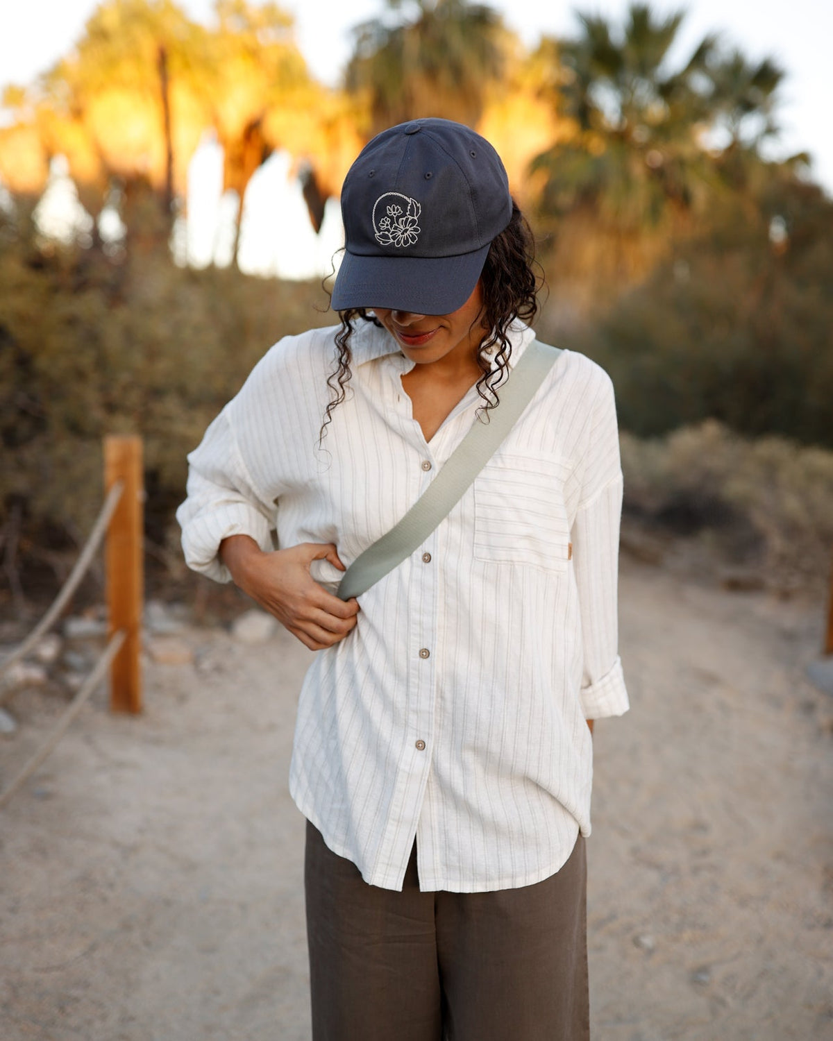 Tentree Accessories Daisy Embroidery Peak Hat