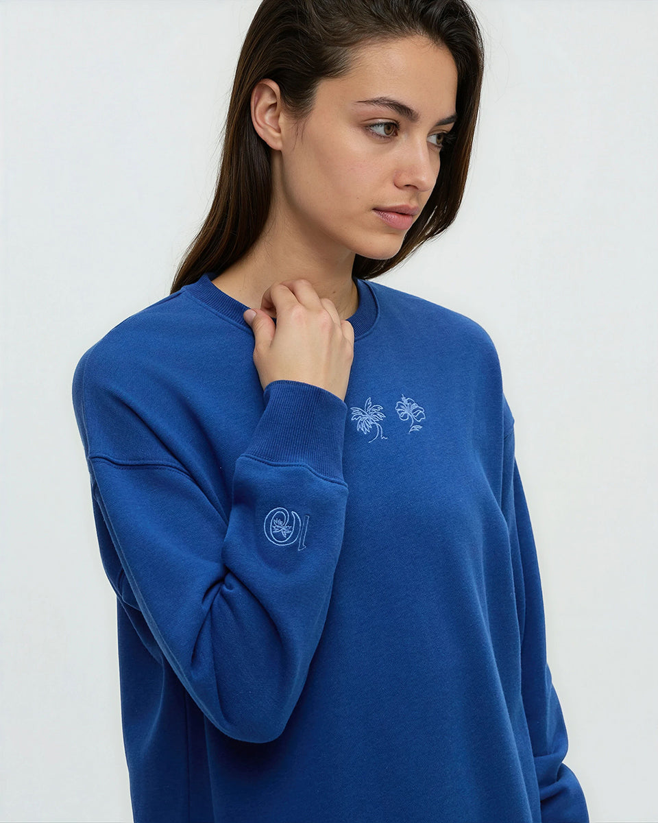 Tentree Women's Haiti Embroidery Relaxed Crew