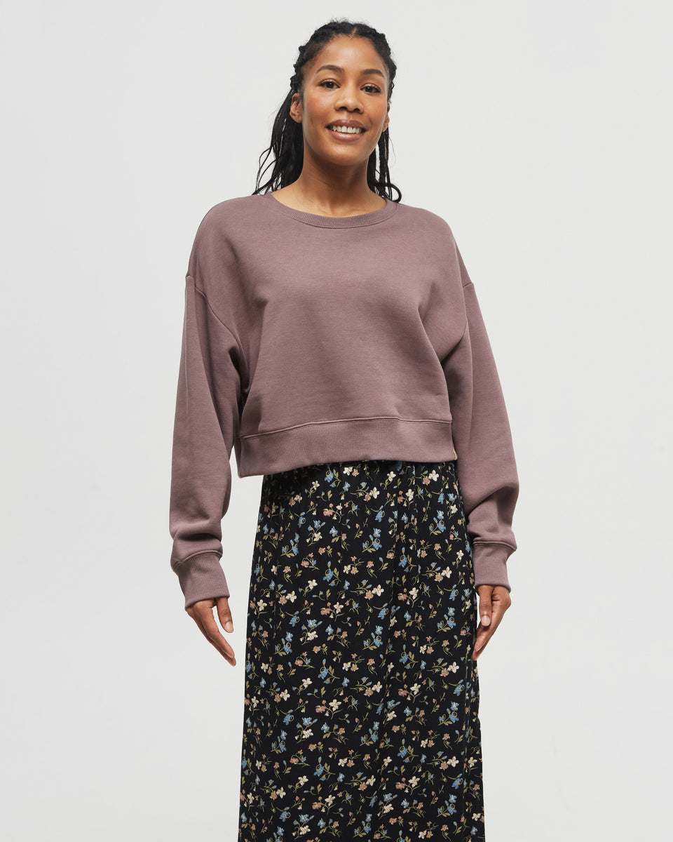 Tentree Women's TreeFleece Oversized Cropped Crew
