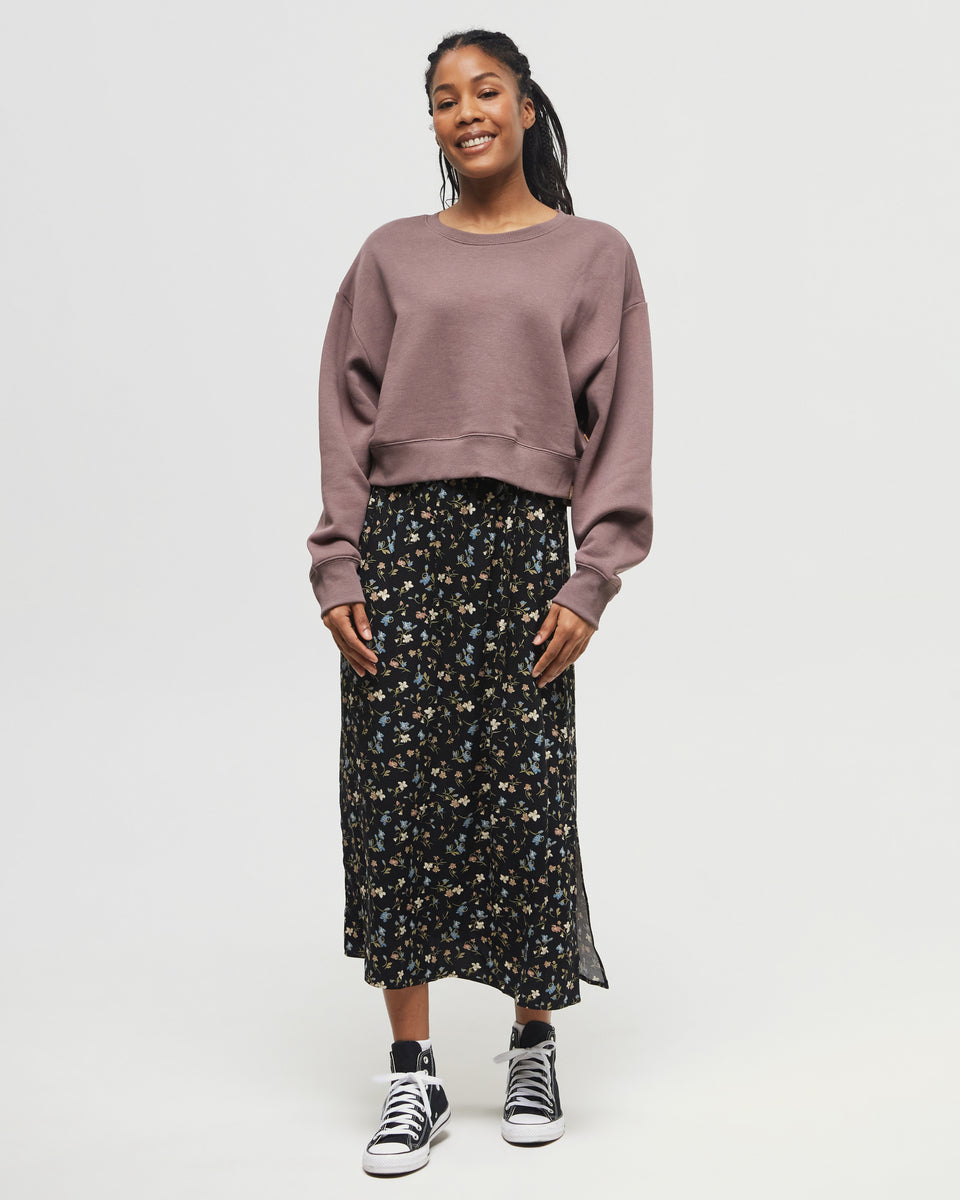 Tentree Women's TreeFleece Oversized Cropped Crew
