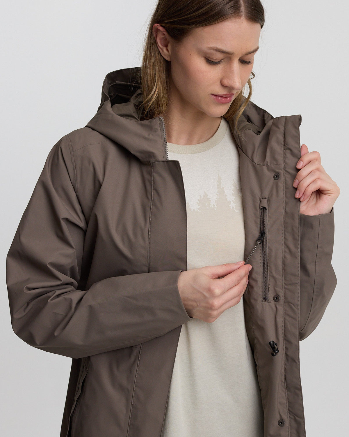 Tentree Women's Nimbus Long Rain Jacket