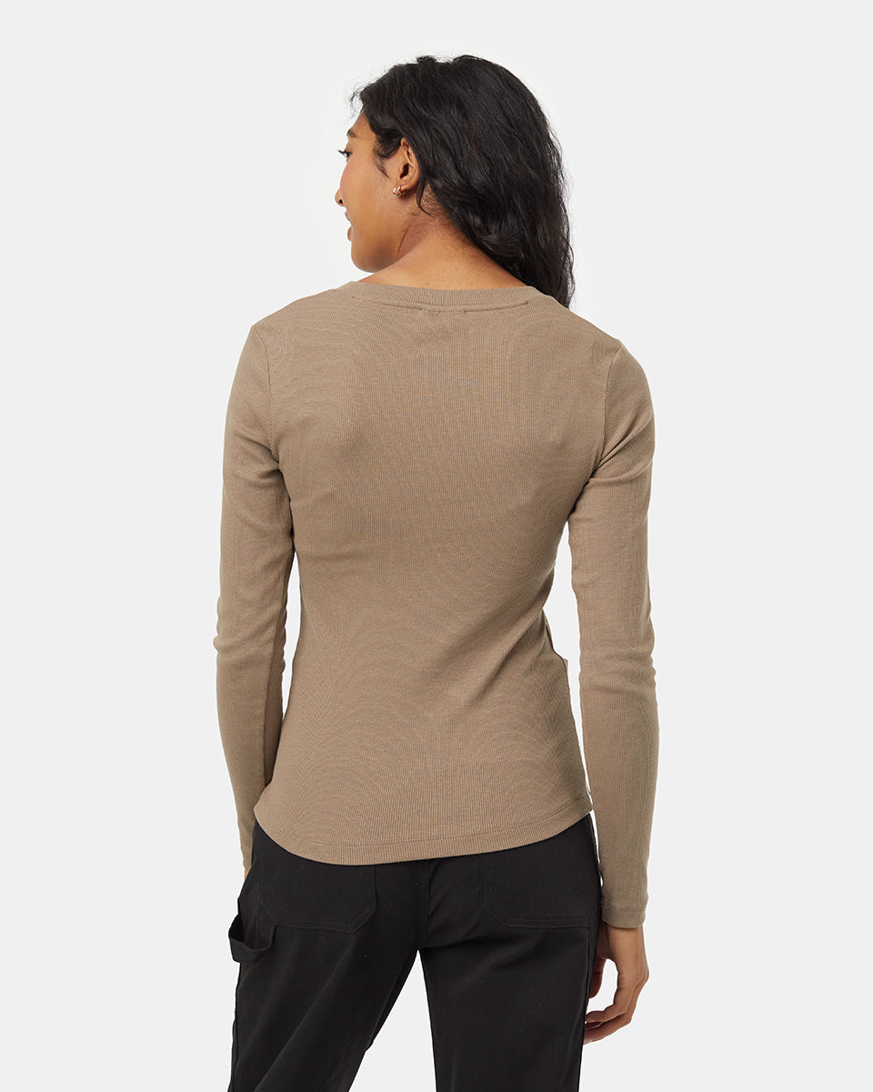 Tentree Women's Rib Snap Placket Henley