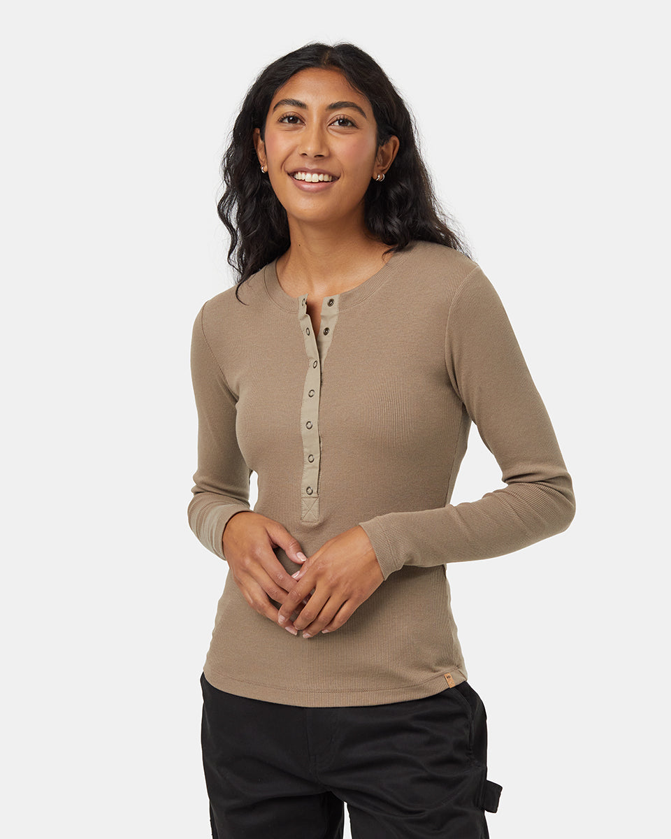 Tentree Women's Rib Snap Placket Henley