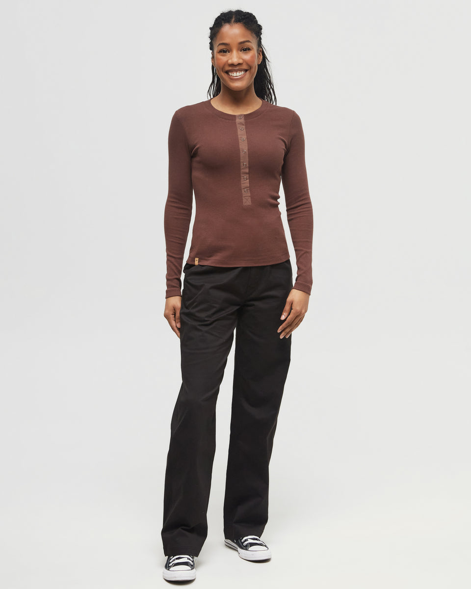 Tentree Women's Rib Snap Placket Henley