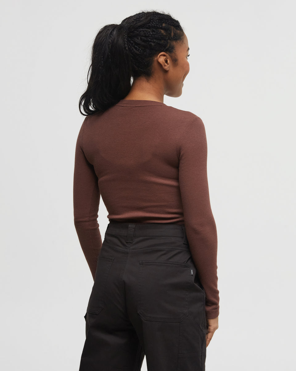 Tentree Women's Rib Snap Placket Henley