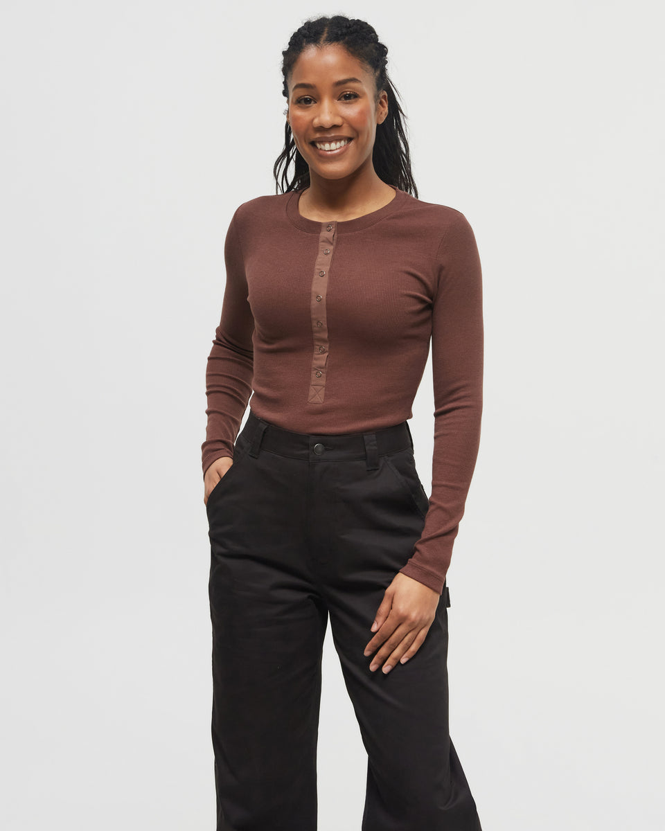 Tentree Women's Rib Snap Placket Henley