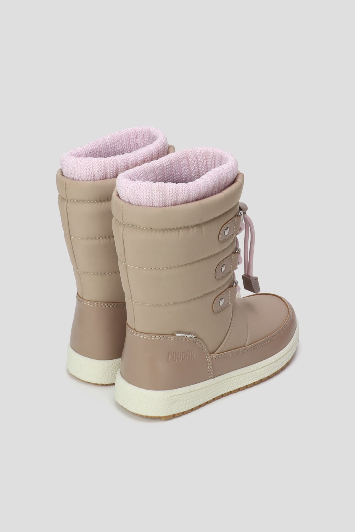 Cougar Kids Tall Knit Cuff Sport Kid Boots Taupe