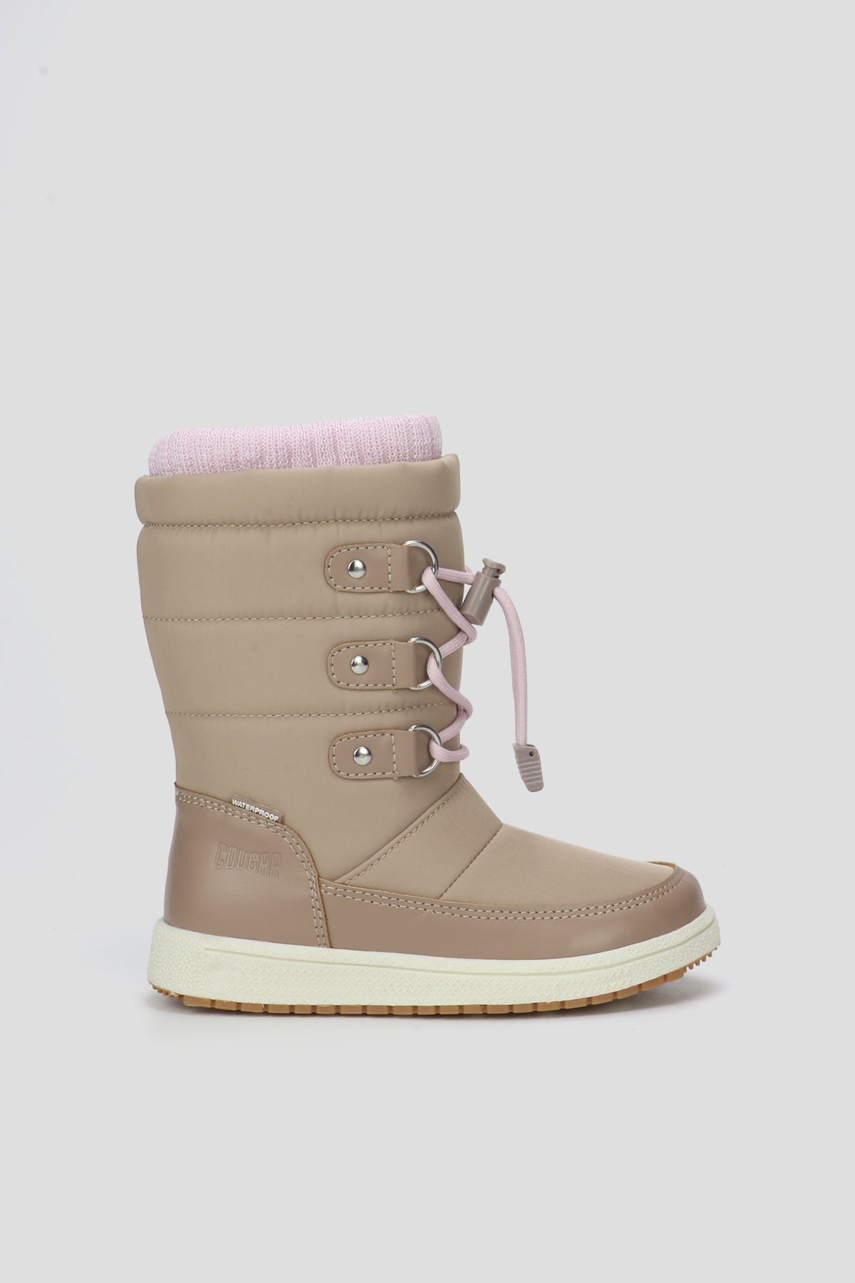 Cougar Kids Tall Knit Cuff Sport Kid Boots Taupe