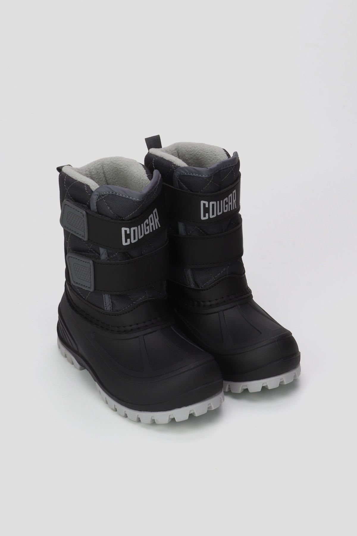 Cougar Kids Velcro Winter Kid Boots Black/Charcoal