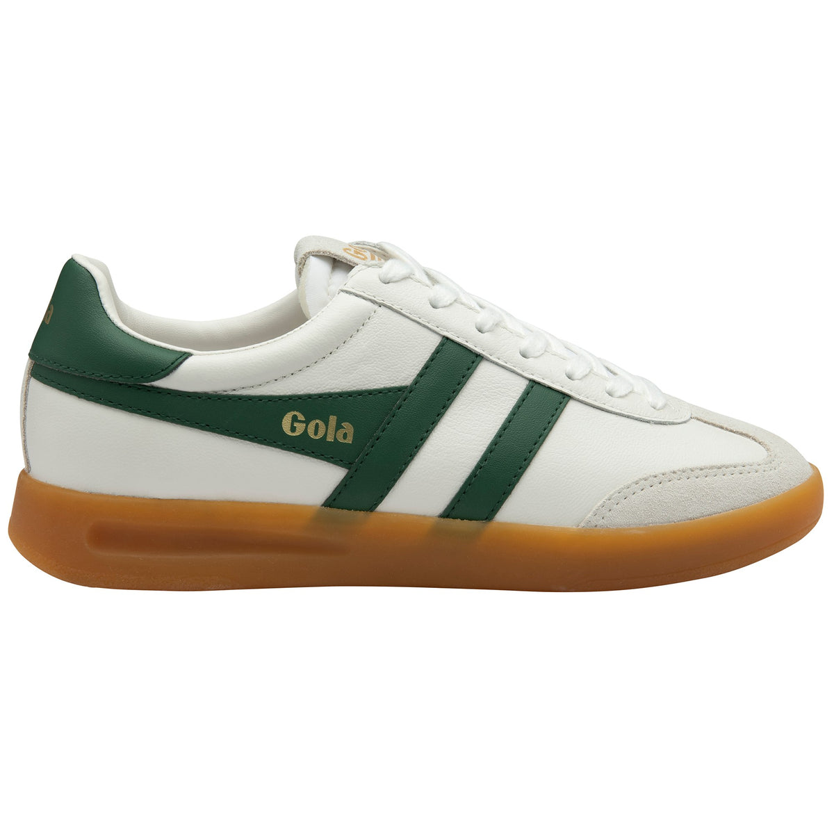 Gola Women Cyclone Leather White/Evergreen/Gum