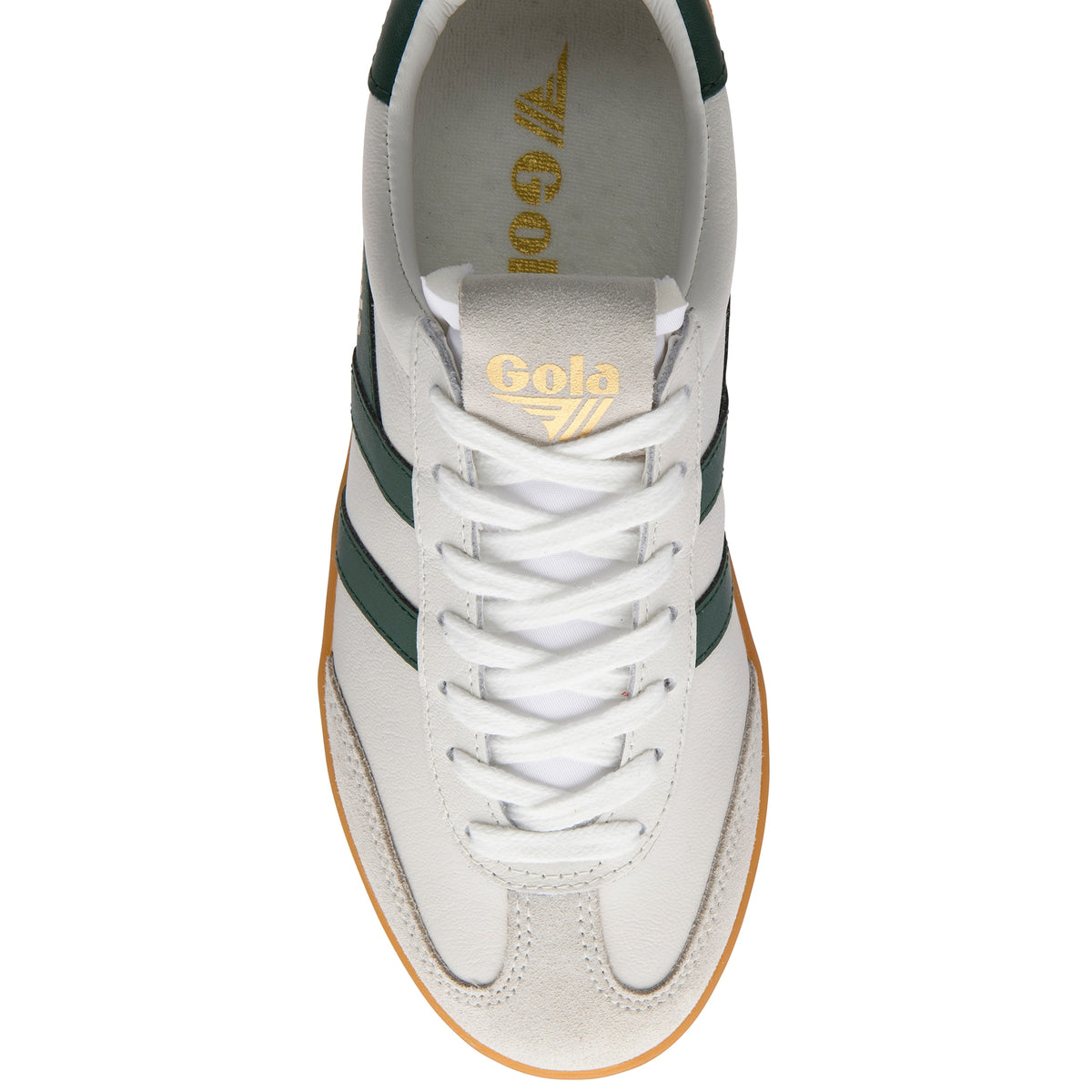 Gola Women Cyclone Leather White/Evergreen/Gum