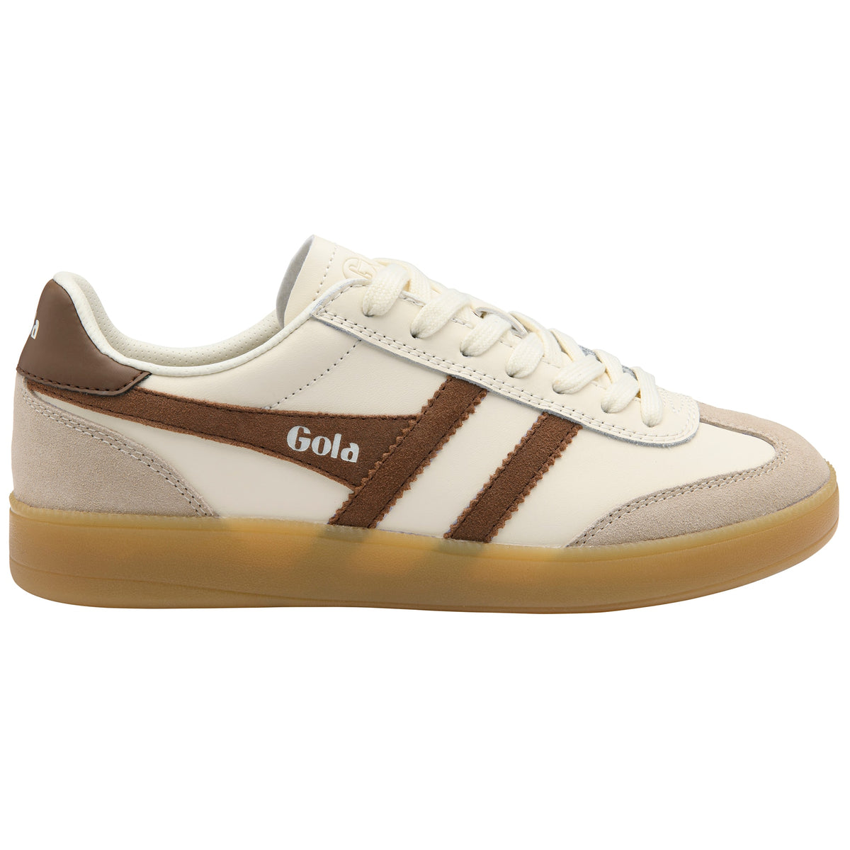 Gola Women Viper Leather Trainer Off White/Bone/Otter/Gum