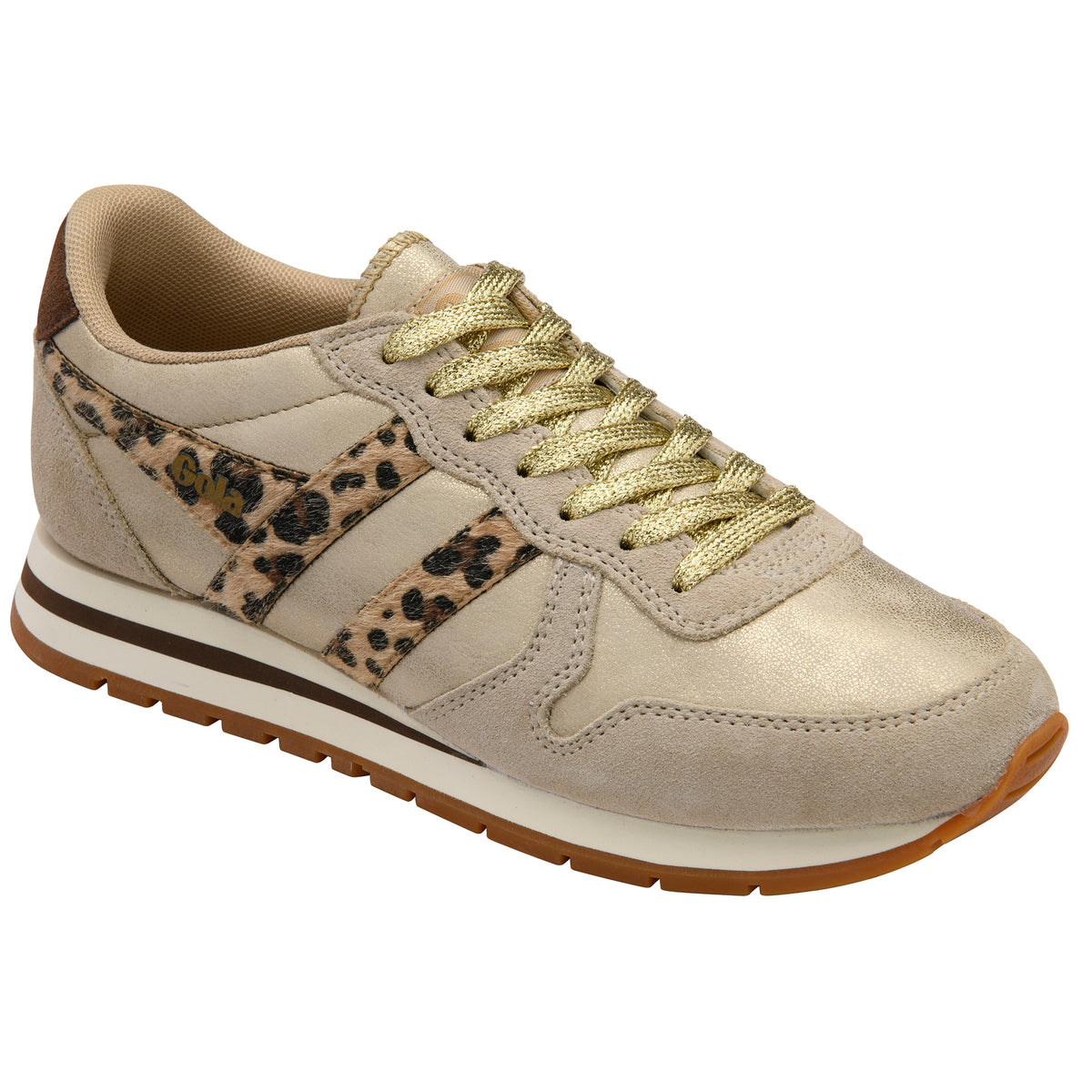 Gola Women Daytona Blaze Ii Gold/Leopard/Dark Brown