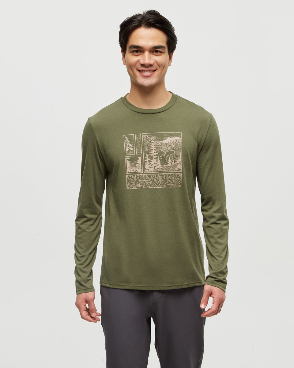 Tentree Men's Topography Stamp Longsleeve