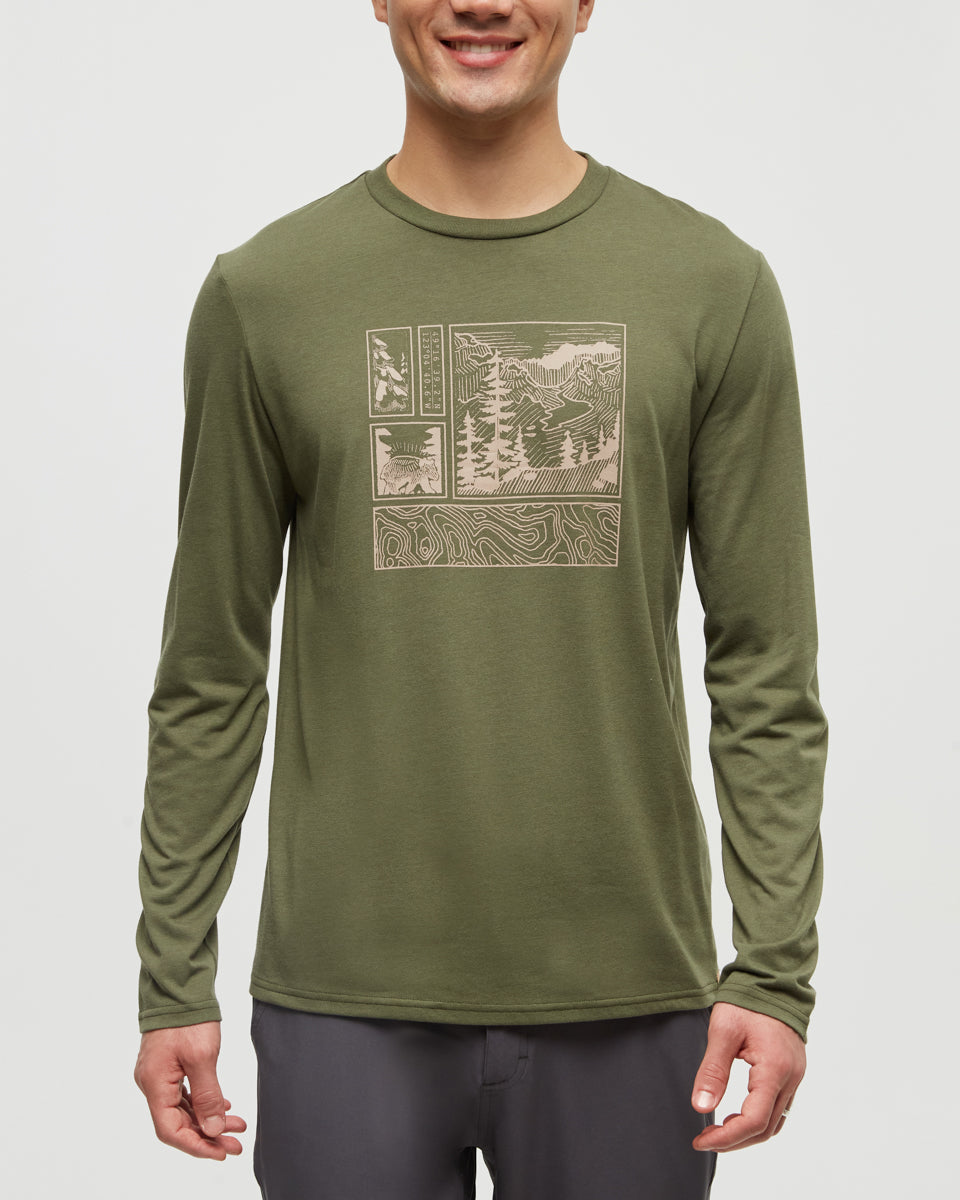 Tentree Men's Topography Stamp Longsleeve