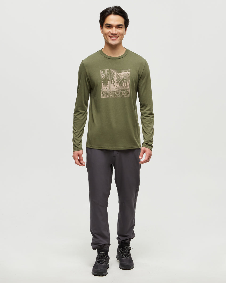 Tentree Men's Topography Stamp Longsleeve