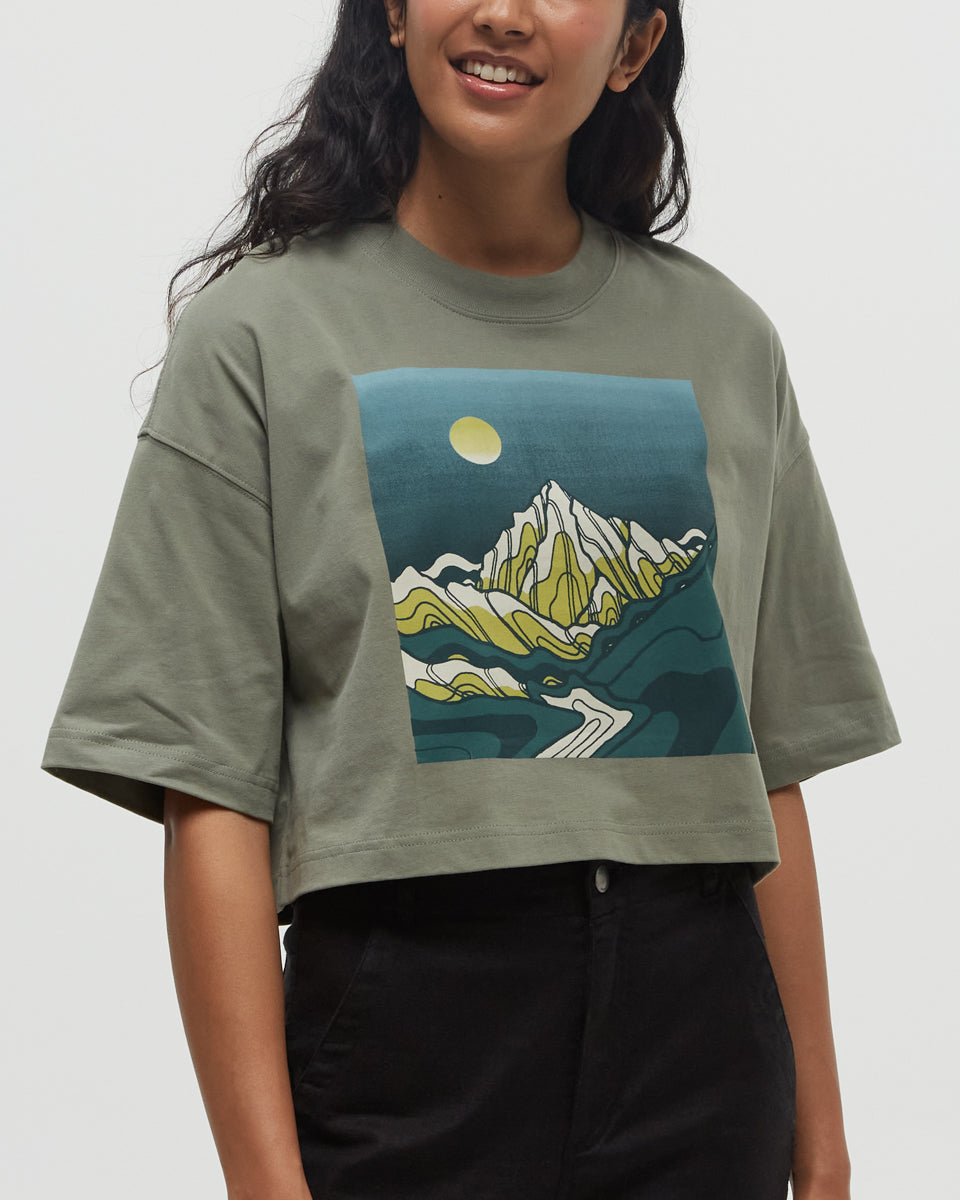 Tentree Women's Emerald Edge Oversized Crop T-Shirt