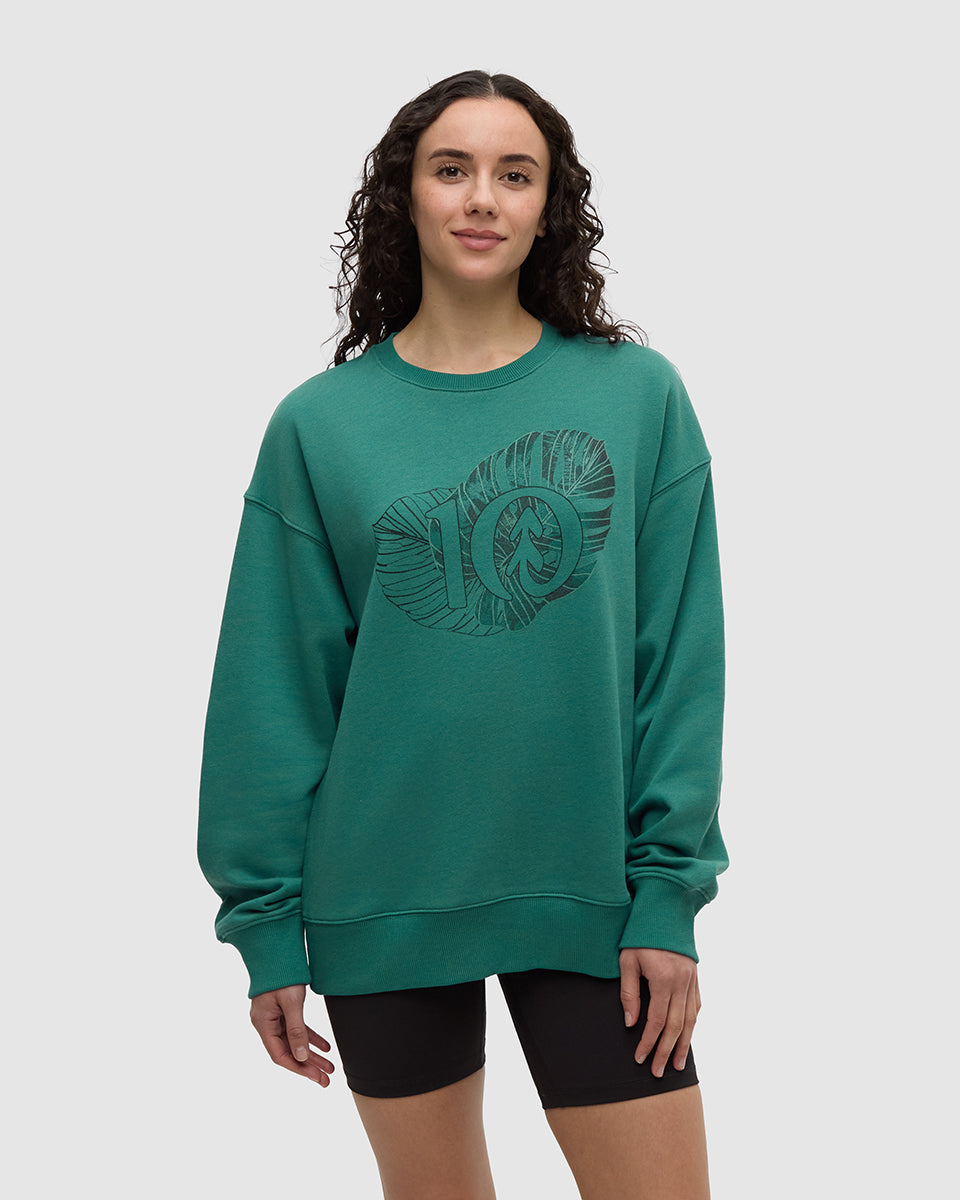 Tentree Women's Amazon Greenery Relaxed Logo Crew