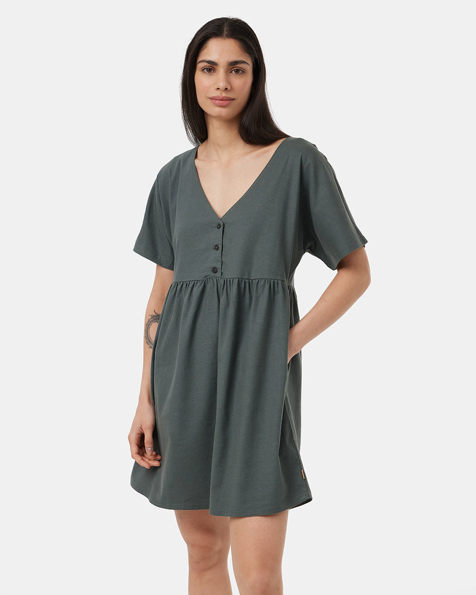 Tentree Women's Hemp Button Front Swing Dress