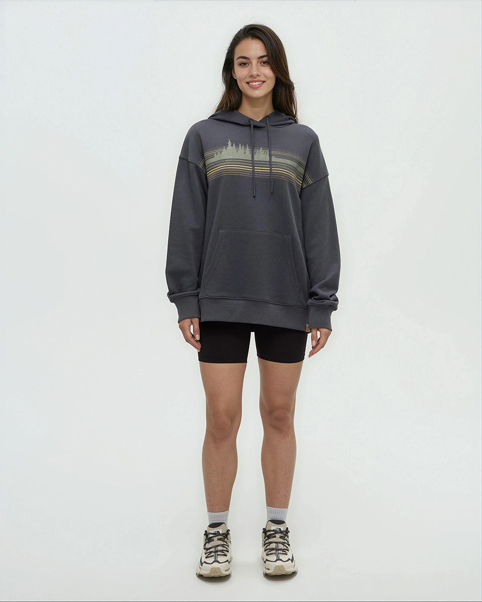 Tentree Women's Wildfire Retro Treeline Relaxed Hoodie