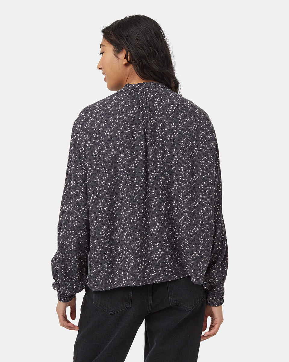Tentree Women's EcoWoven Crepe Smocked Blouse