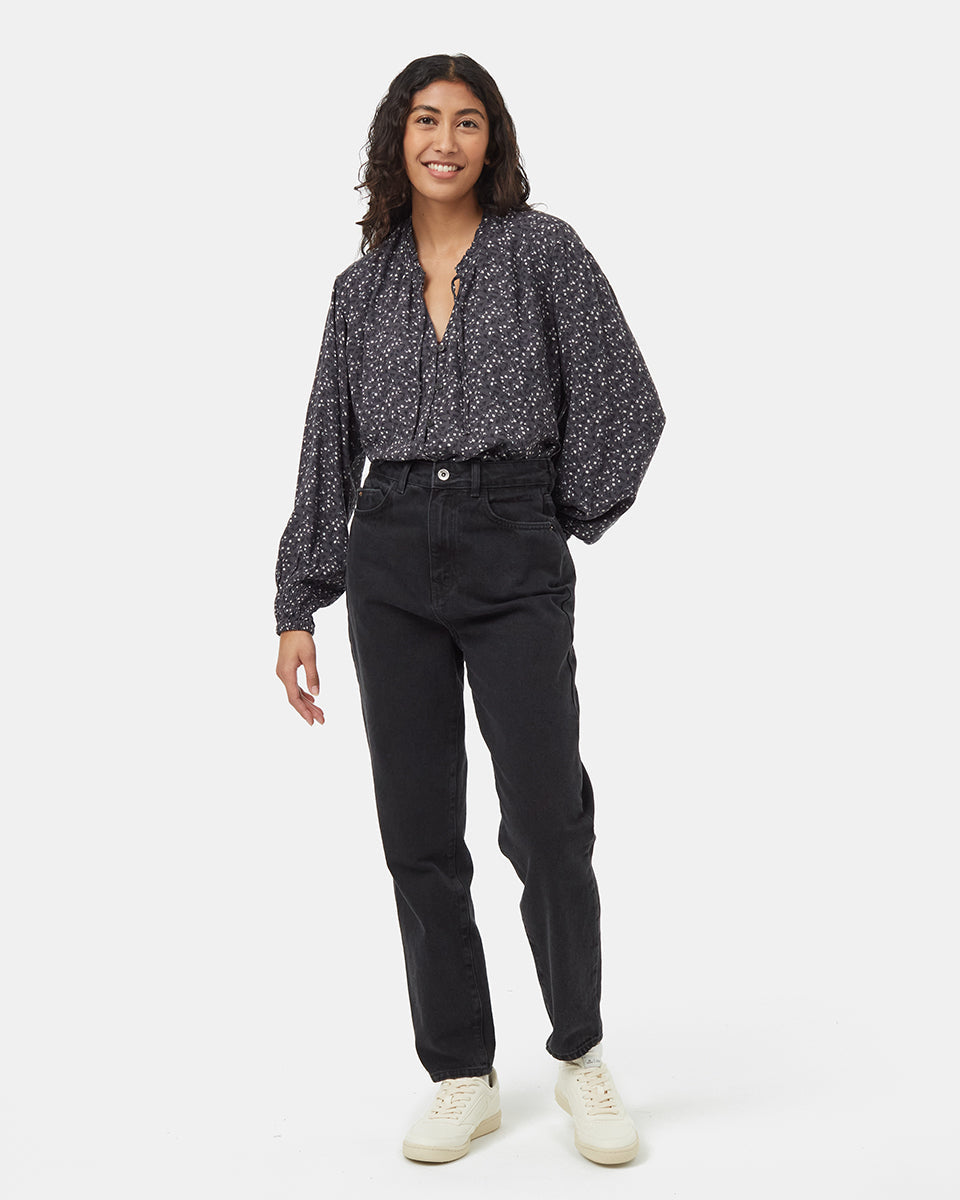 Tentree Women's EcoWoven Crepe Smocked Blouse