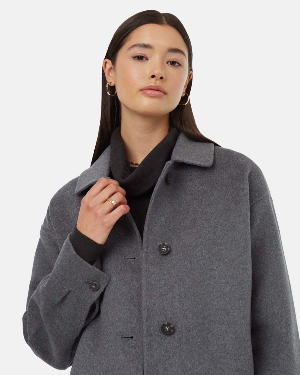 Tentree Women's Wool Button Front Coat