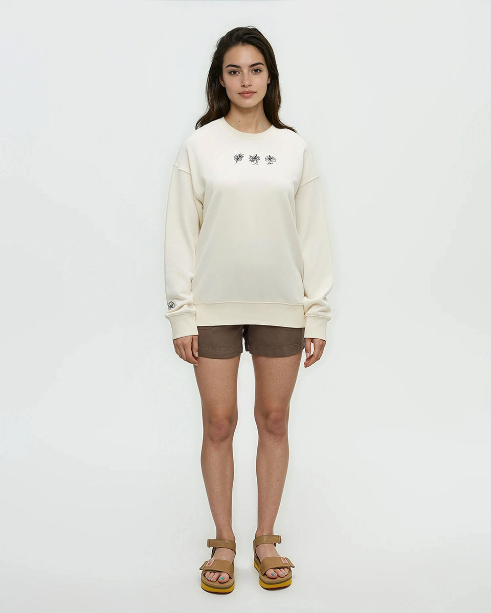 Tentree Women's Haiti Embroidery Relaxed Crew