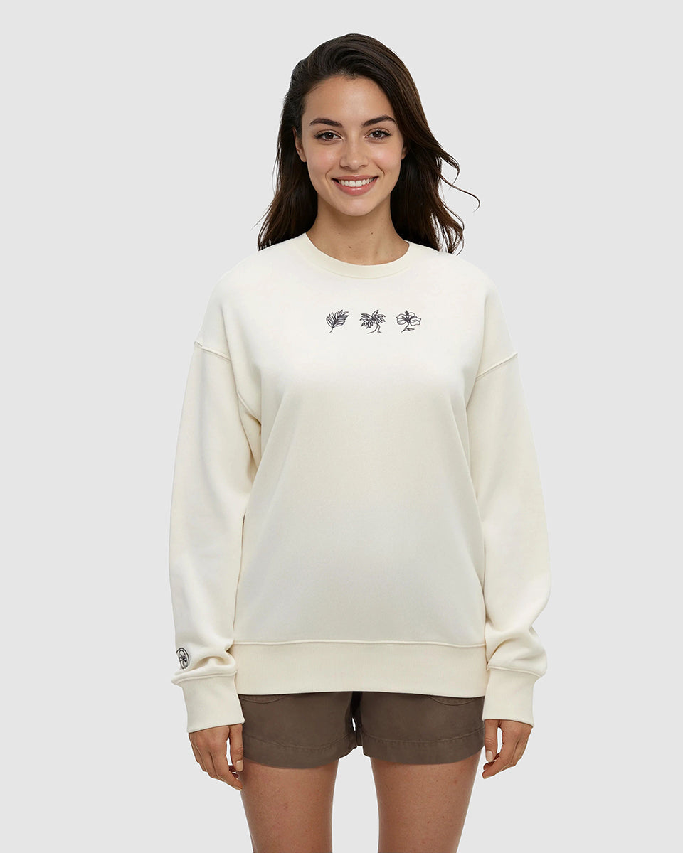 Tentree Women's Haiti Embroidery Relaxed Crew