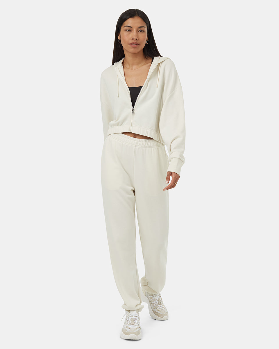 Tentree Women's TreeTerry Oversized Cropped Zip Hoodie