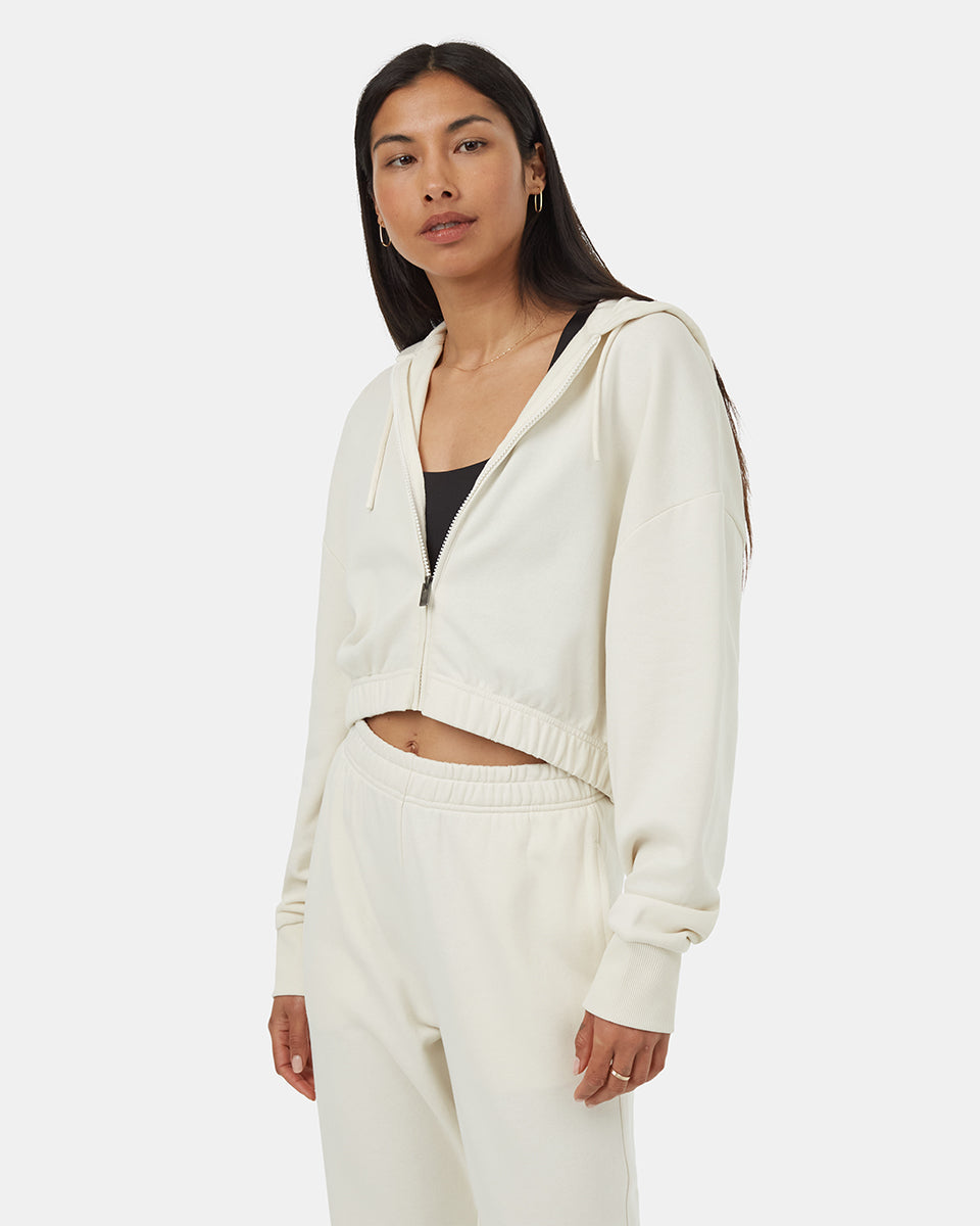 Tentree Women's TreeTerry Oversized Cropped Zip Hoodie