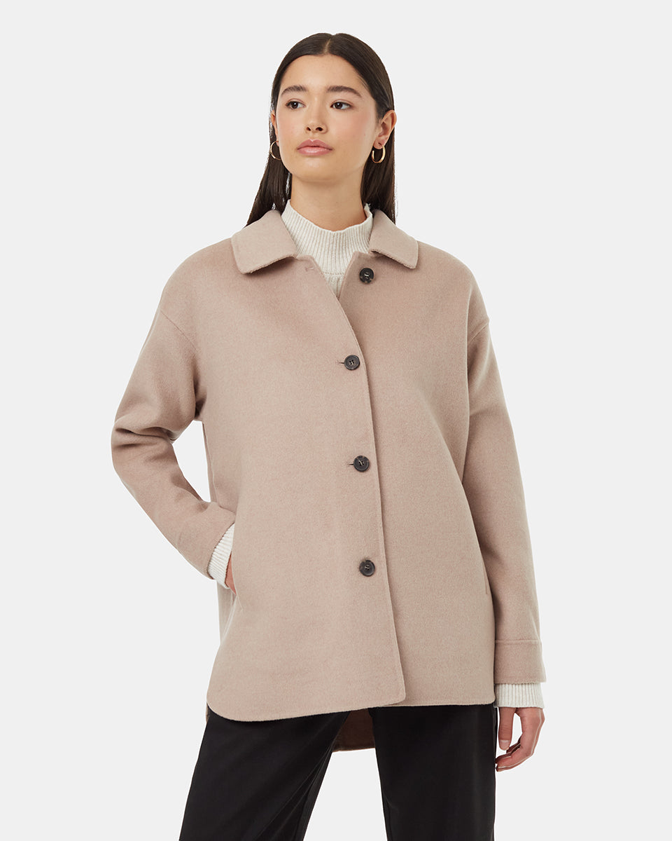 Tentree Women's Wool Button Front Coat