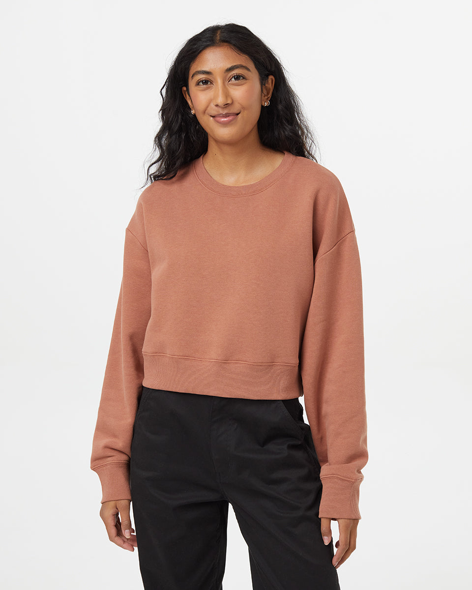 Tentree Women's TreeFleece Oversized Cropped Crew
