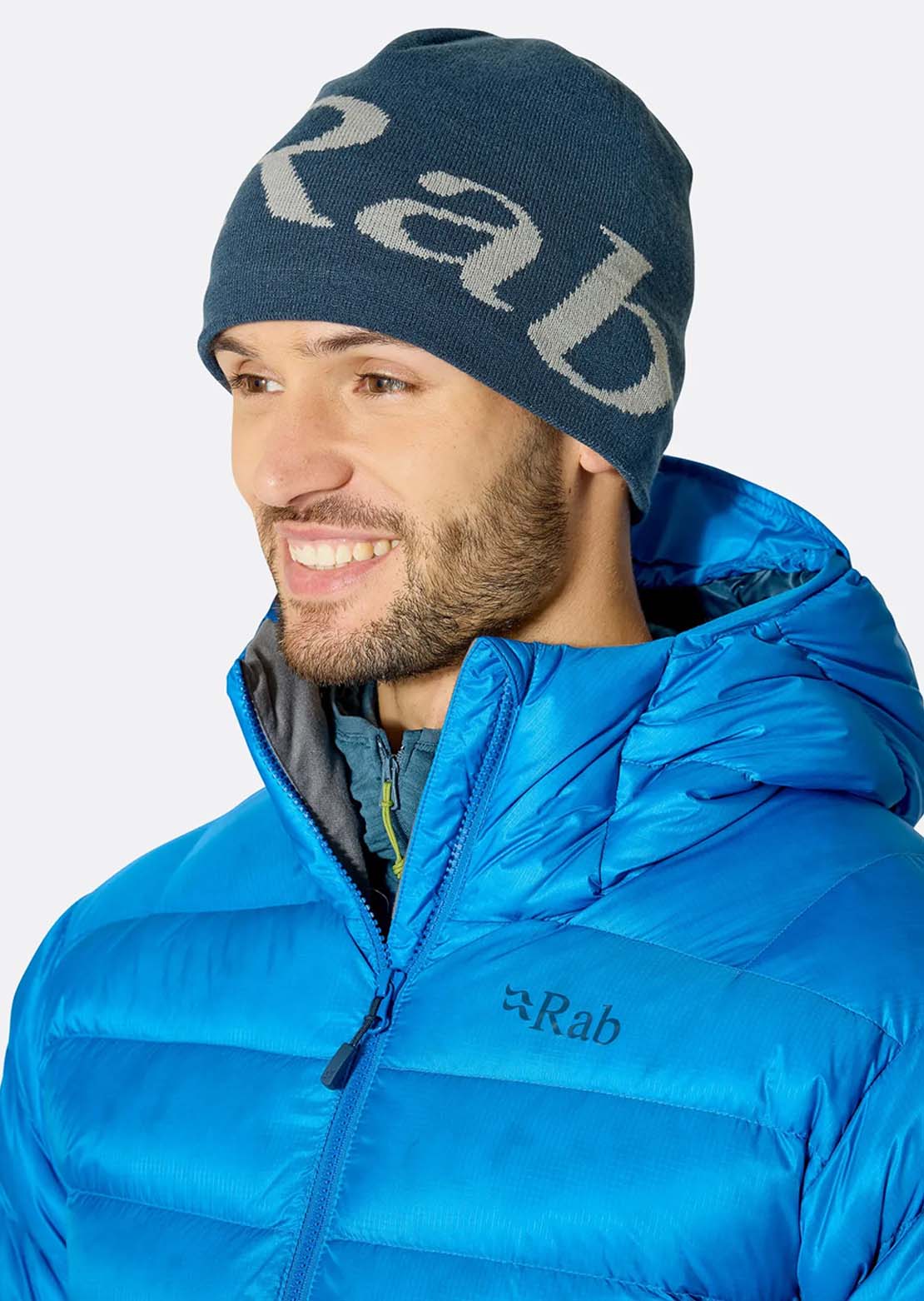 Rab Unisex Logo Beanie Tuscan Tempest Blue/Light Zinc