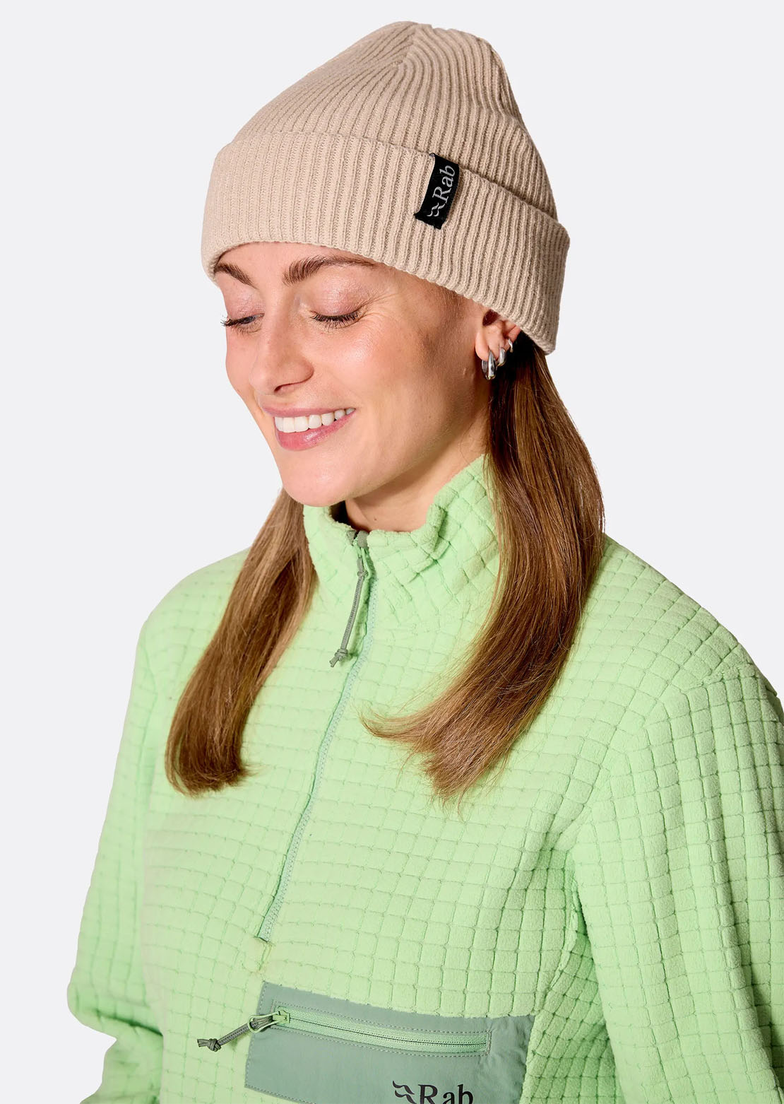 Rab Unisex Perimeter Rolled Beanie Pebble