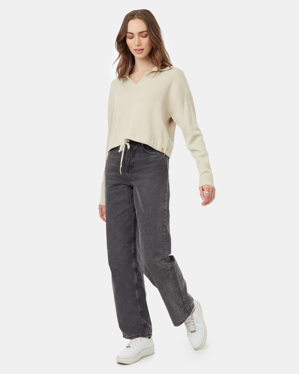 Tentree Women's Highline Collared Cinch Waist Sweater