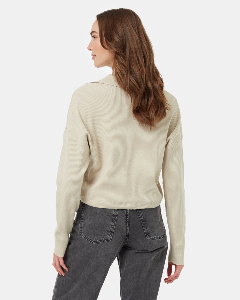 Tentree Women's Highline Collared Cinch Waist Sweater
