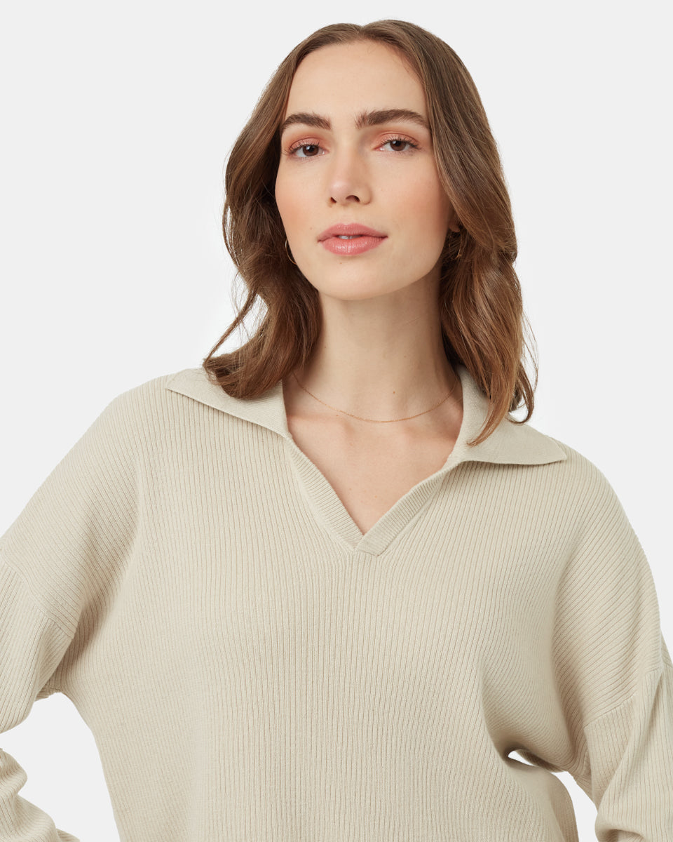 Tentree Women's Highline Collared Cinch Waist Sweater