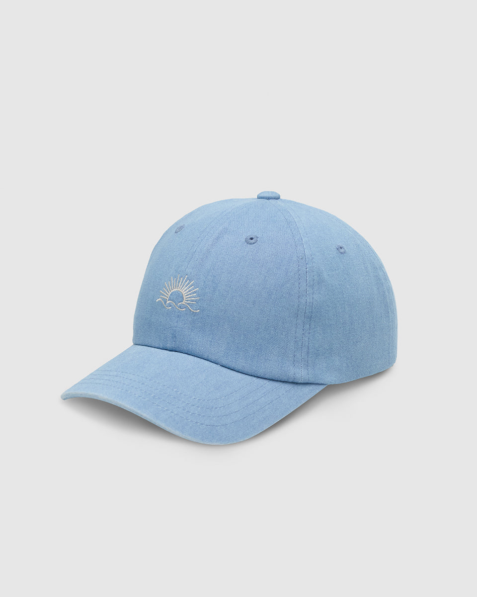 Tentree Accessories Embroidered Denim Peak Hat