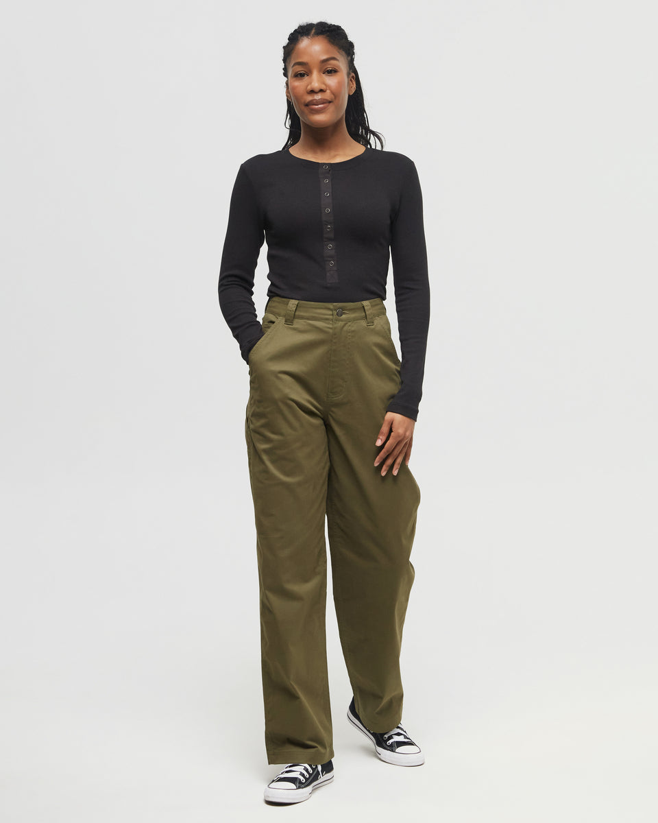 Tentree Women's Rib Snap Placket Henley