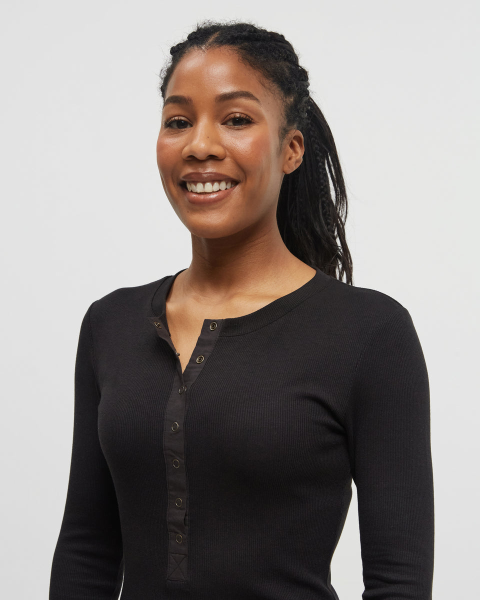 Tentree Women's Rib Snap Placket Henley
