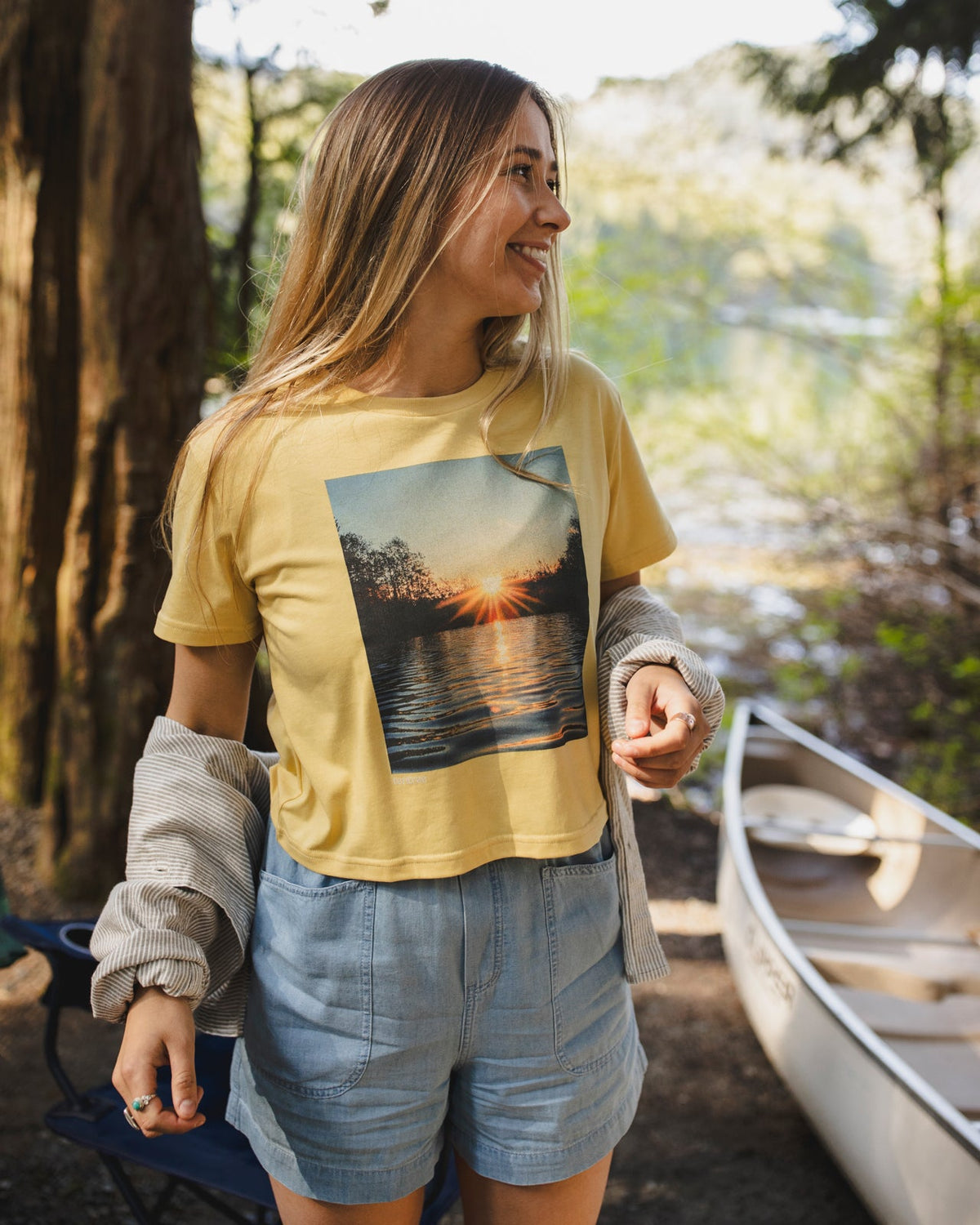 Tentree Women's Lake View Crop T-Shirt