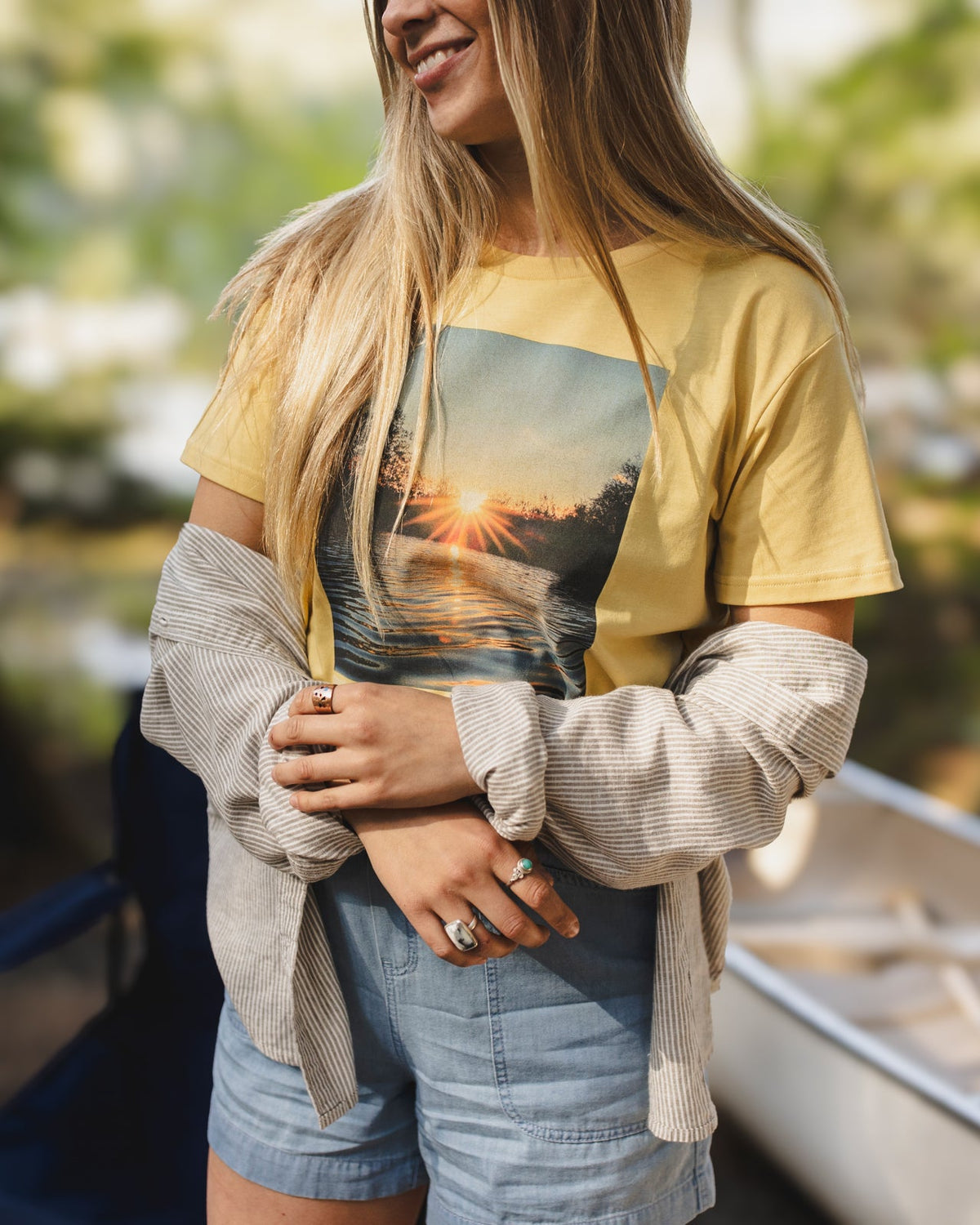 Tentree Women's Lake View Crop T-Shirt