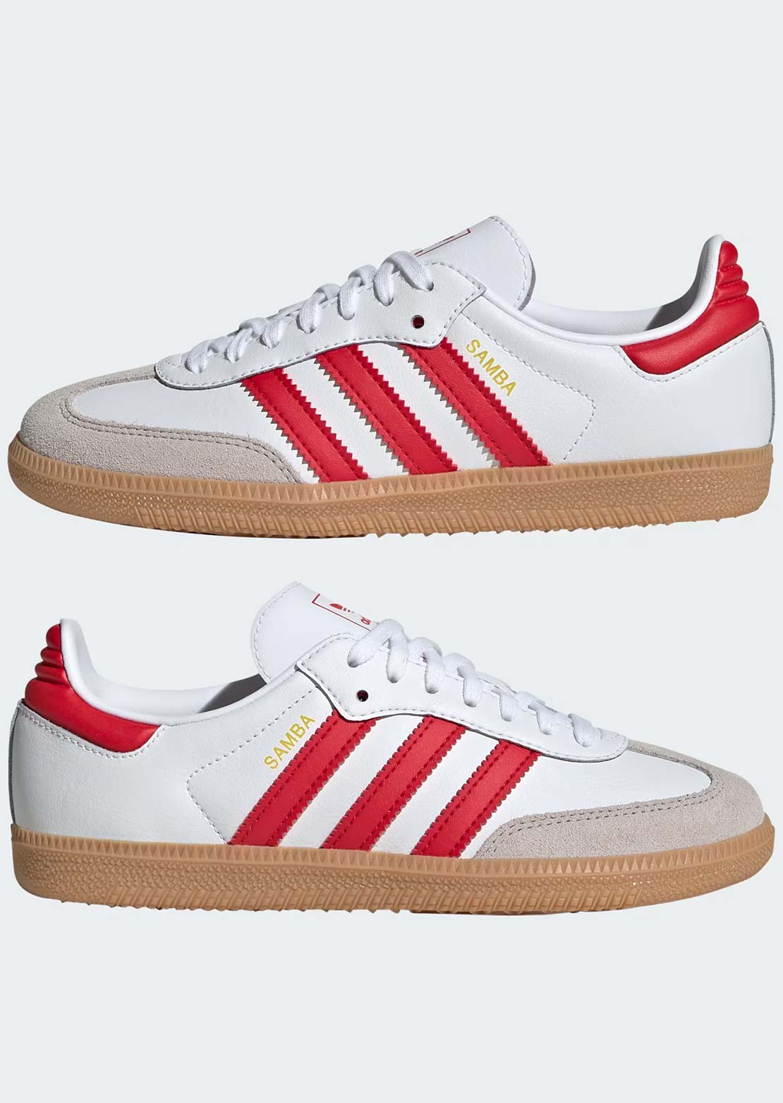 Adidas Junior Samba Originals Shoes Cloud White/Better Scarlet/Gum