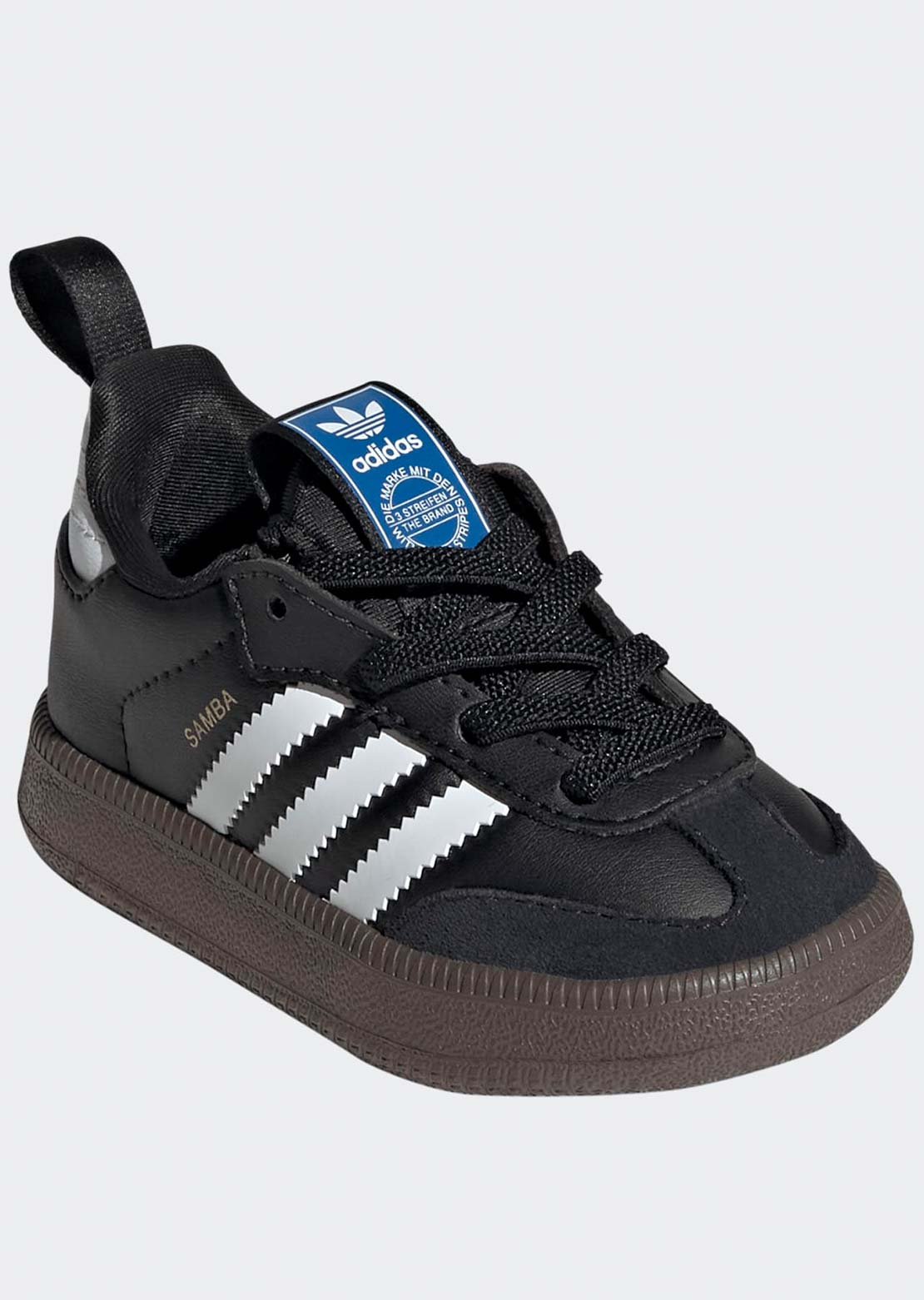 Adidas Toddler Samba Quickon Shoes Core Black/FTW White/Goldmt