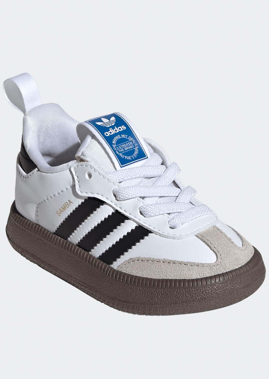 Adidas Toddler Samba Quickon Shoes FTW White/Core Black/Goldmt